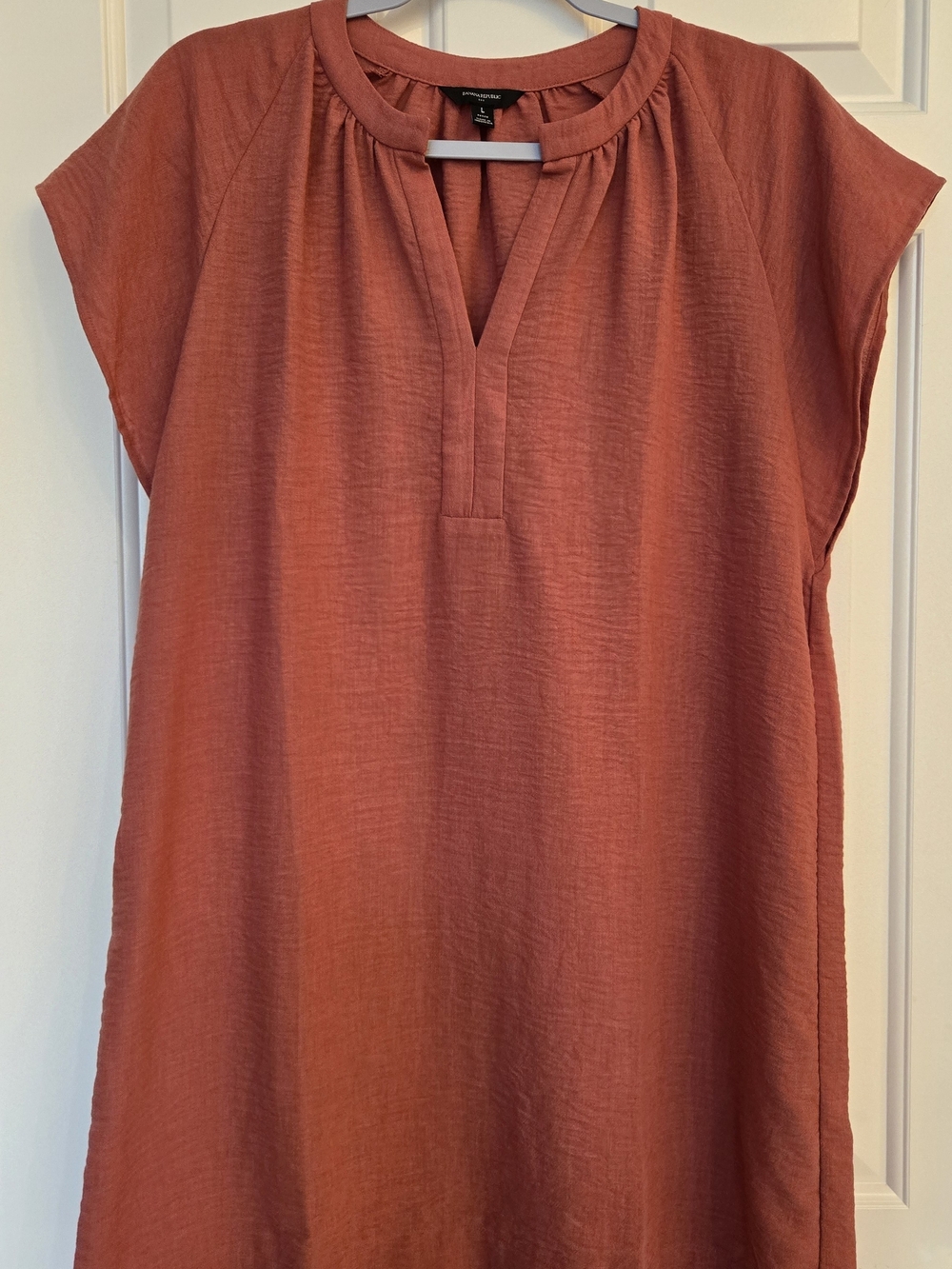Banana Republic Mini Dress in Terracotta - Size Petite L